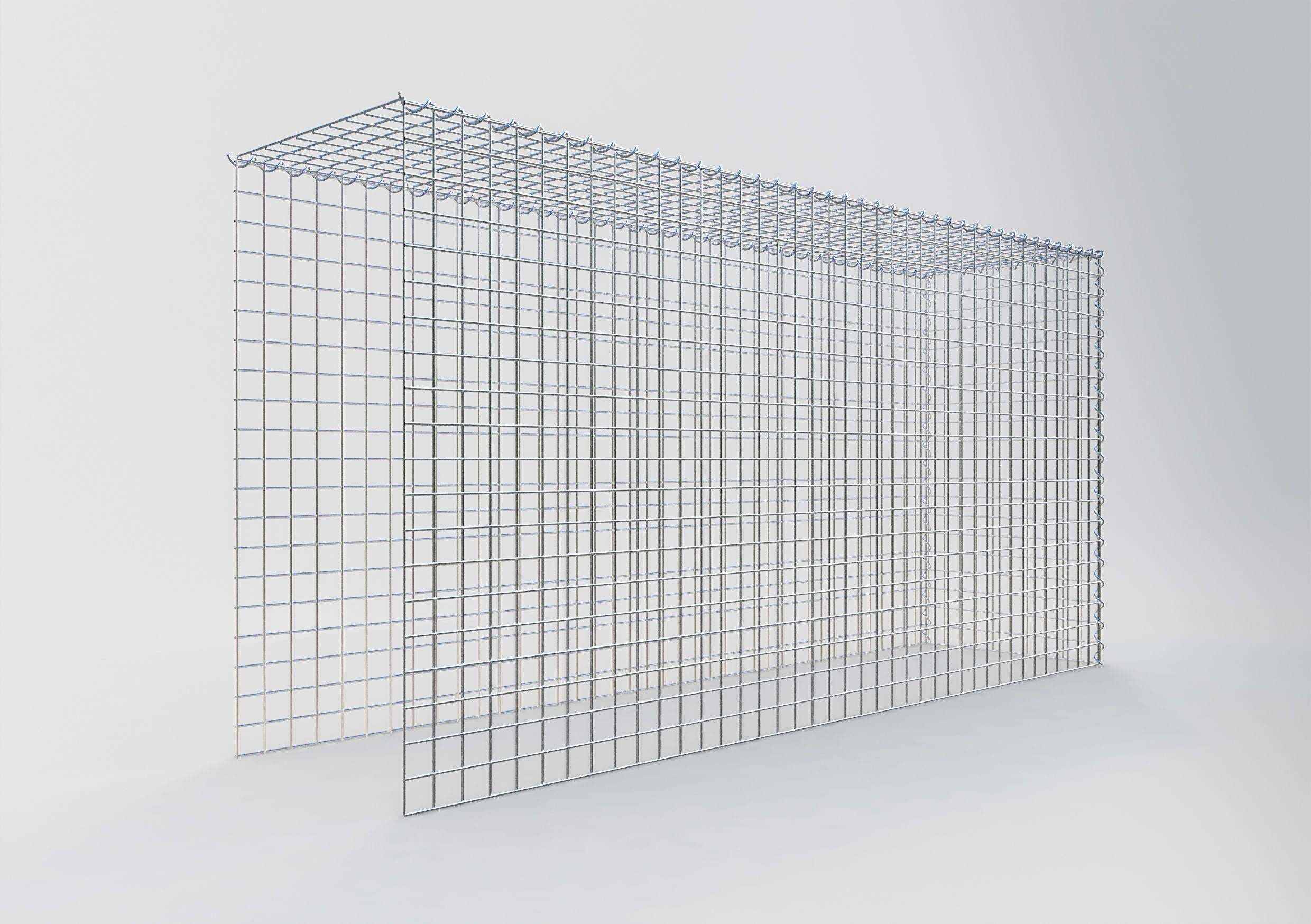 Gabion sur toile type 4 200 cm x 100 cm x 50 cm (L x H x P), maille 5 cm x 5 cm, spirale