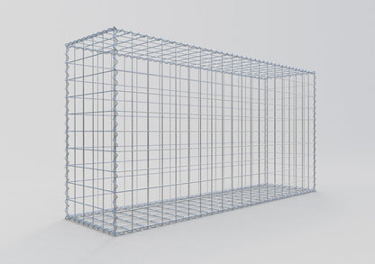 Gabião 200 cm x 100 cm x 50 cm (C x A x P), malhagem 10 cm x 10 cm, espiral