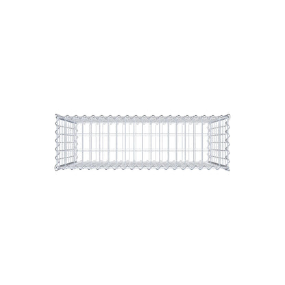 Gavión 100 cm x 90 cm x 30 cm (largo x alto x profundidad), tamaño de malla 5 cm x 10 cm, espiral