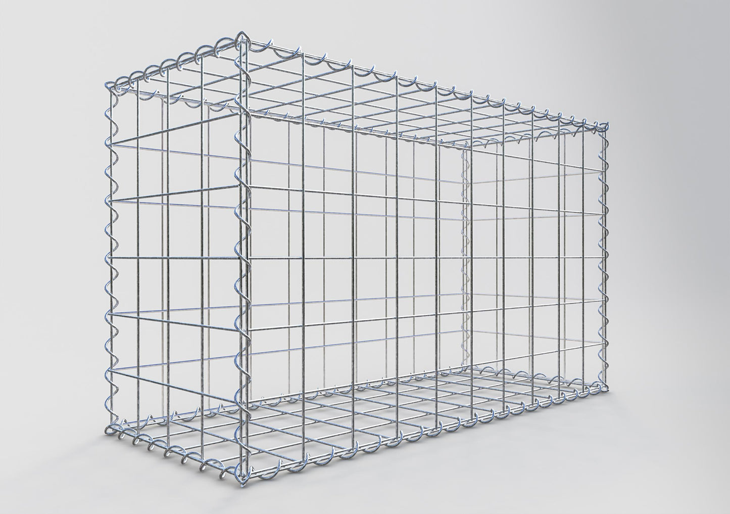 Gabion 100 cm x 60 cm x 40 cm (L x H x P), mailles 10 cm x 10 cm, spirale