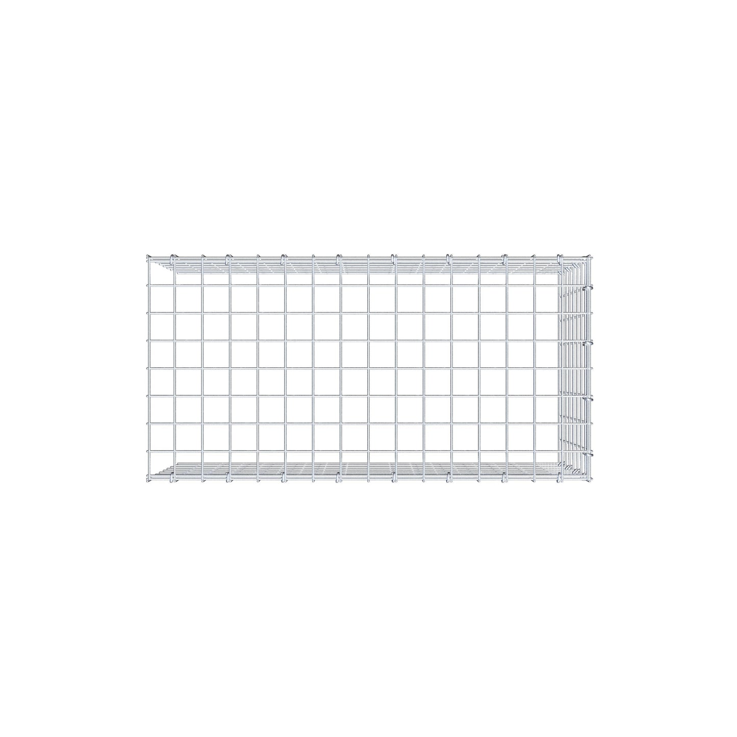 Fourche rapportée type 4 80 cm x 40 cm x 40 cm (L x H x P), mailles 5 cm x 5 cm, anneau C