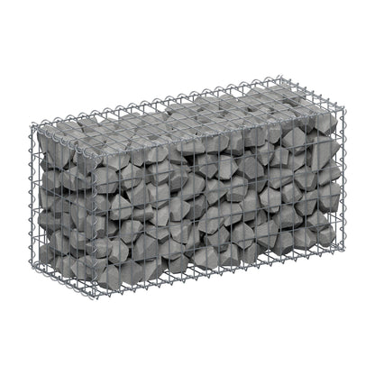 Gabion 100 cm x 50 cm x 40 cm (L x H x D), mesh size 5 cm x 10 cm, spiral