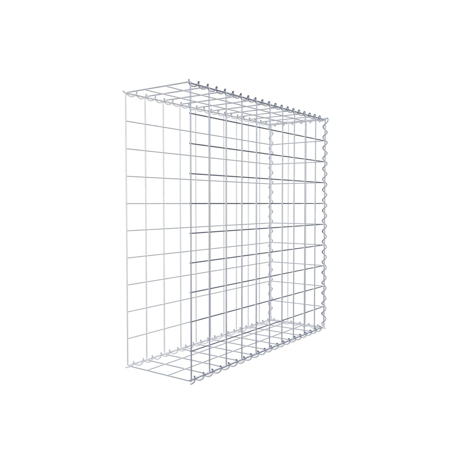 Gabião tipo 2 100 cm x 100 cm x 30 cm (C x A x P), malhagem 10 cm x 10 cm, espiral