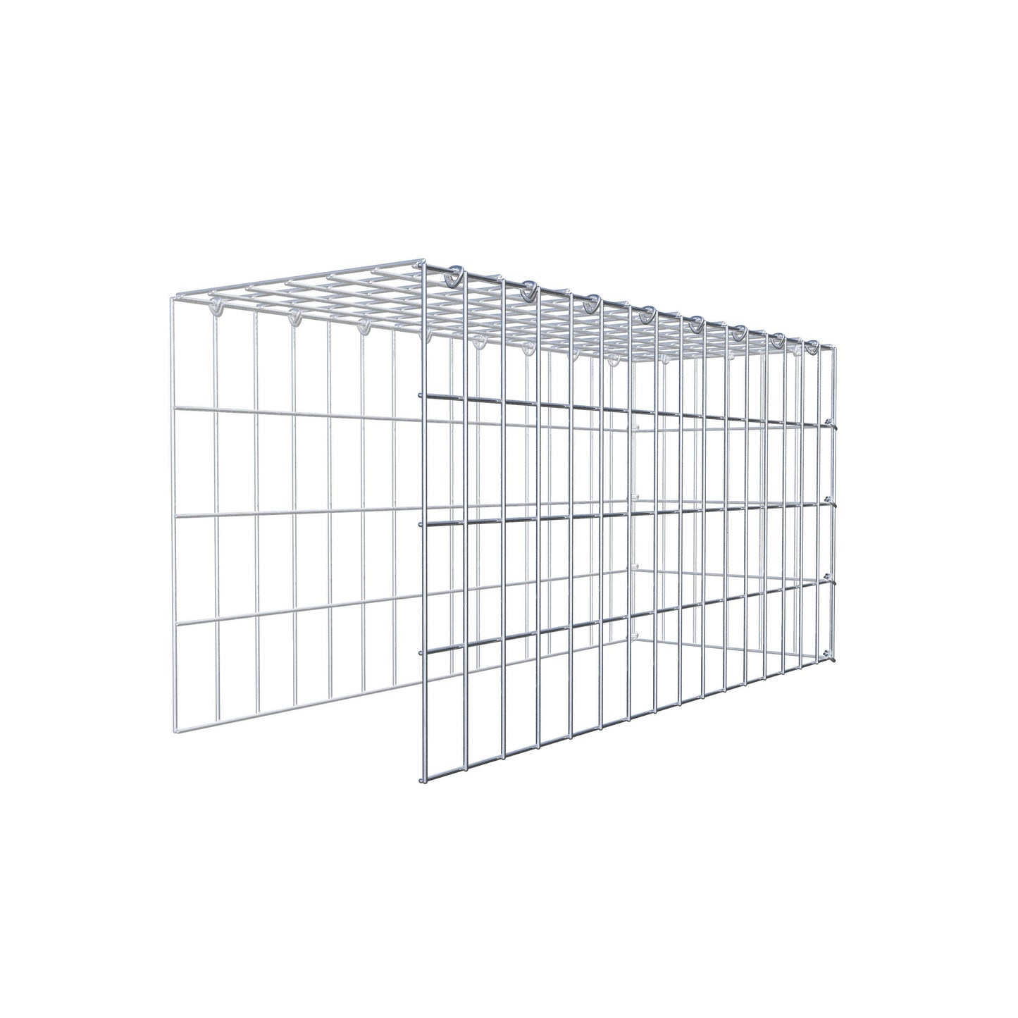 Fourche rapportée type 4 80 cm x 40 cm x 30 cm (L x H x P), mailles 5 cm x 10 cm, anneau C