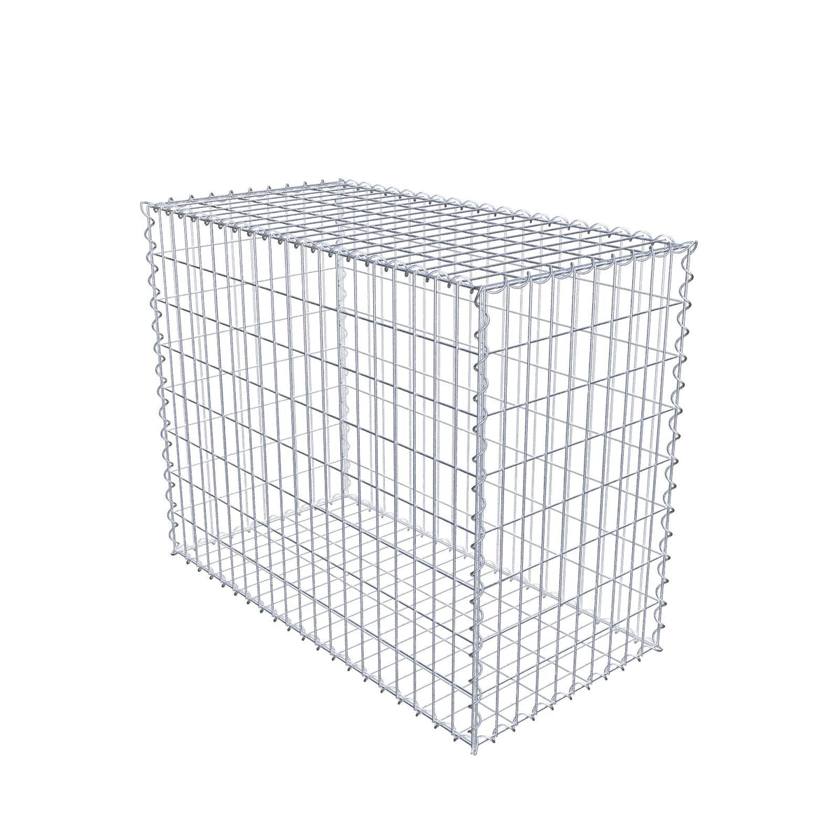 Gabione 100 cm x 80 cm x 50 cm (L x H x T), Maschenweite 5 cm x 10 cm, Spirale