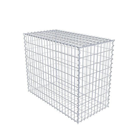 Gabbione 100 cm x 80 cm x 50 cm (L x H x P), maglia 5 cm x 10 cm, spirale