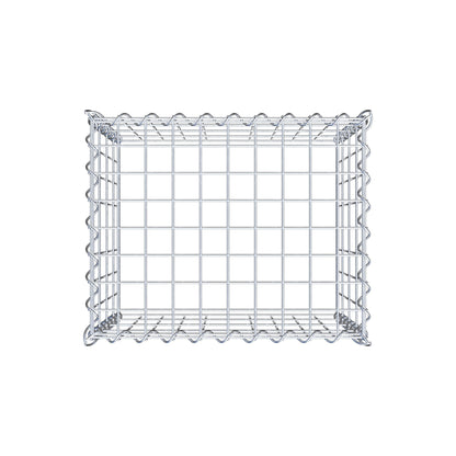 Gabion rapporté type 3 50 cm x 40 cm x 40 cm (L x H x P), mailles 5 cm x 10 cm, spirale