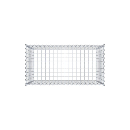 Opvokset gabion type 3 100 cm x 80 cm x 50 cm (L x H x D), maskestørrelse 5 cm x 10 cm, spiral