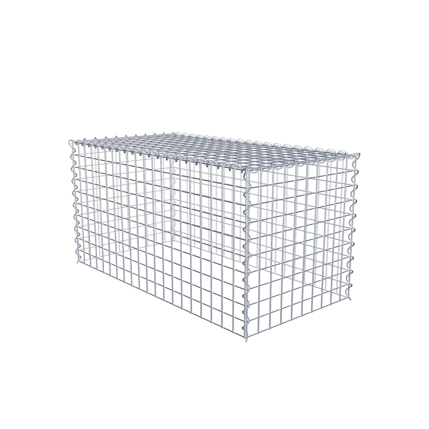 Gabion rapporté type 3 100 cm x 50 cm x 50 cm (L x H x P), mailles 5 cm x 5 cm, spirale