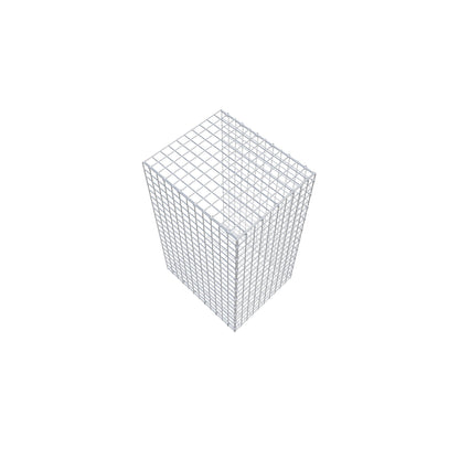 Monteret gabion type 2 100 cm x 60 cm x 50 cm (L x H x D), maskestørrelse 5 cm x 5 cm, C-ring