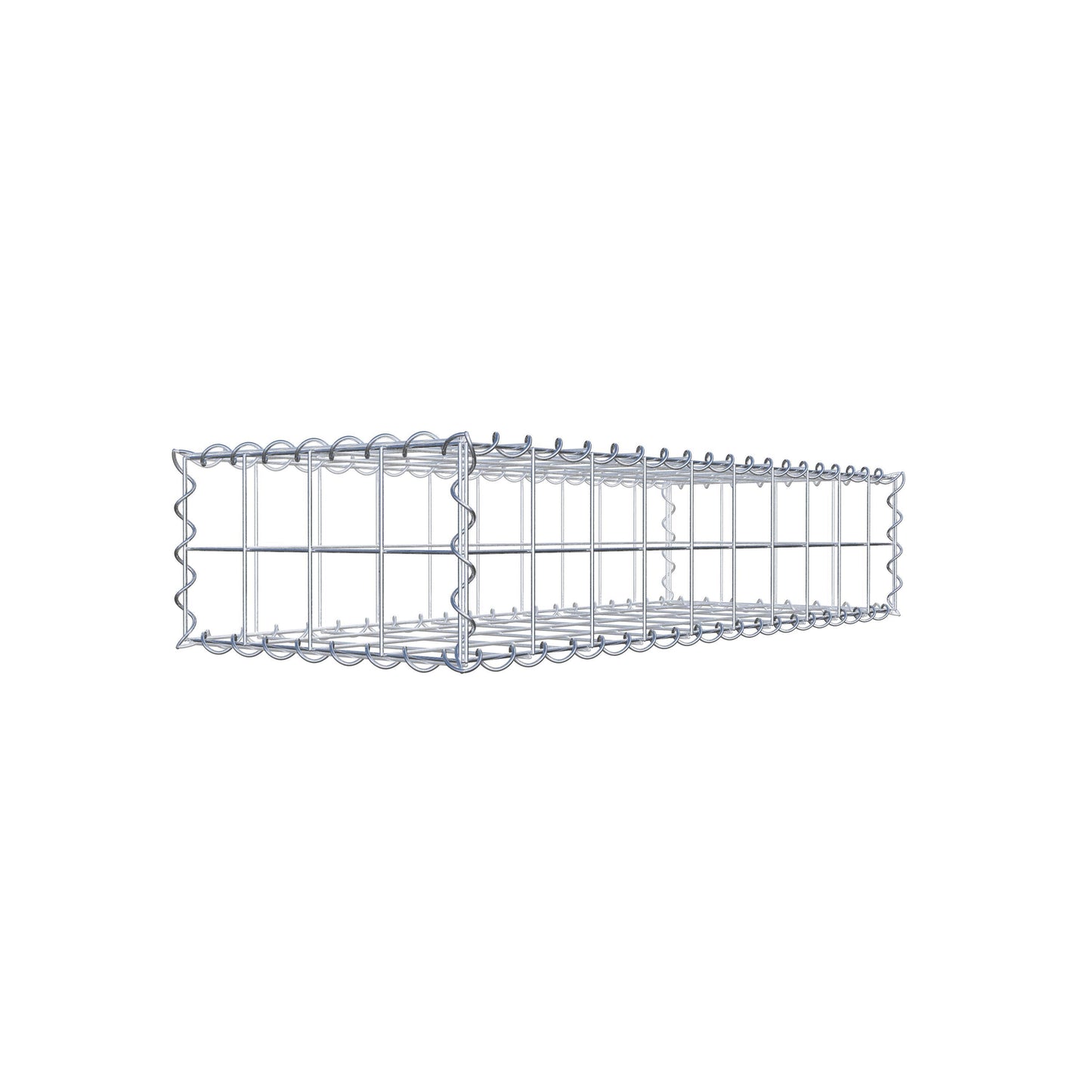 Gabione 100 cm x 20 cm x 40 cm (L x H x T), Maschenweite 10 cm x 10 cm, Spirale