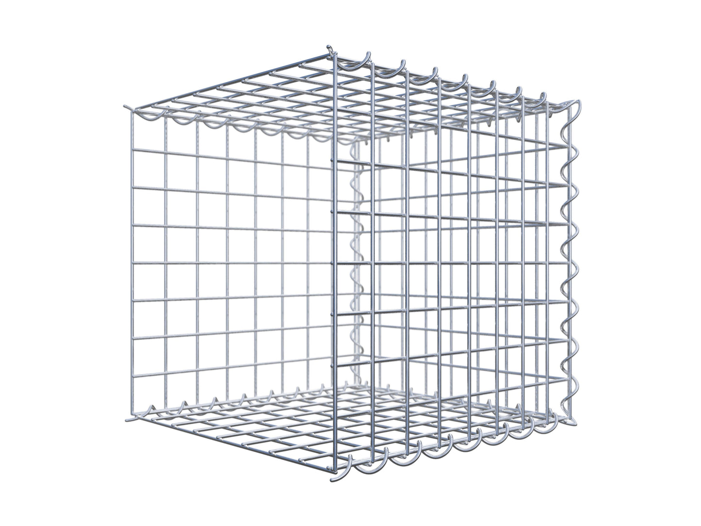 Opvokset gabion type 2 40 cm x 40 cm x 40 cm (L x H x D), maskestørrelse 5 cm x 5 cm, spiral