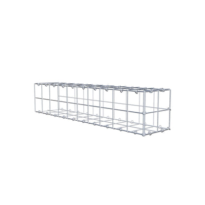 Fästbar gabion typ 2 100 cm x 20 cm x 20 cm (L x H x D), maskstorlek 10 cm x 10 cm, C-ring