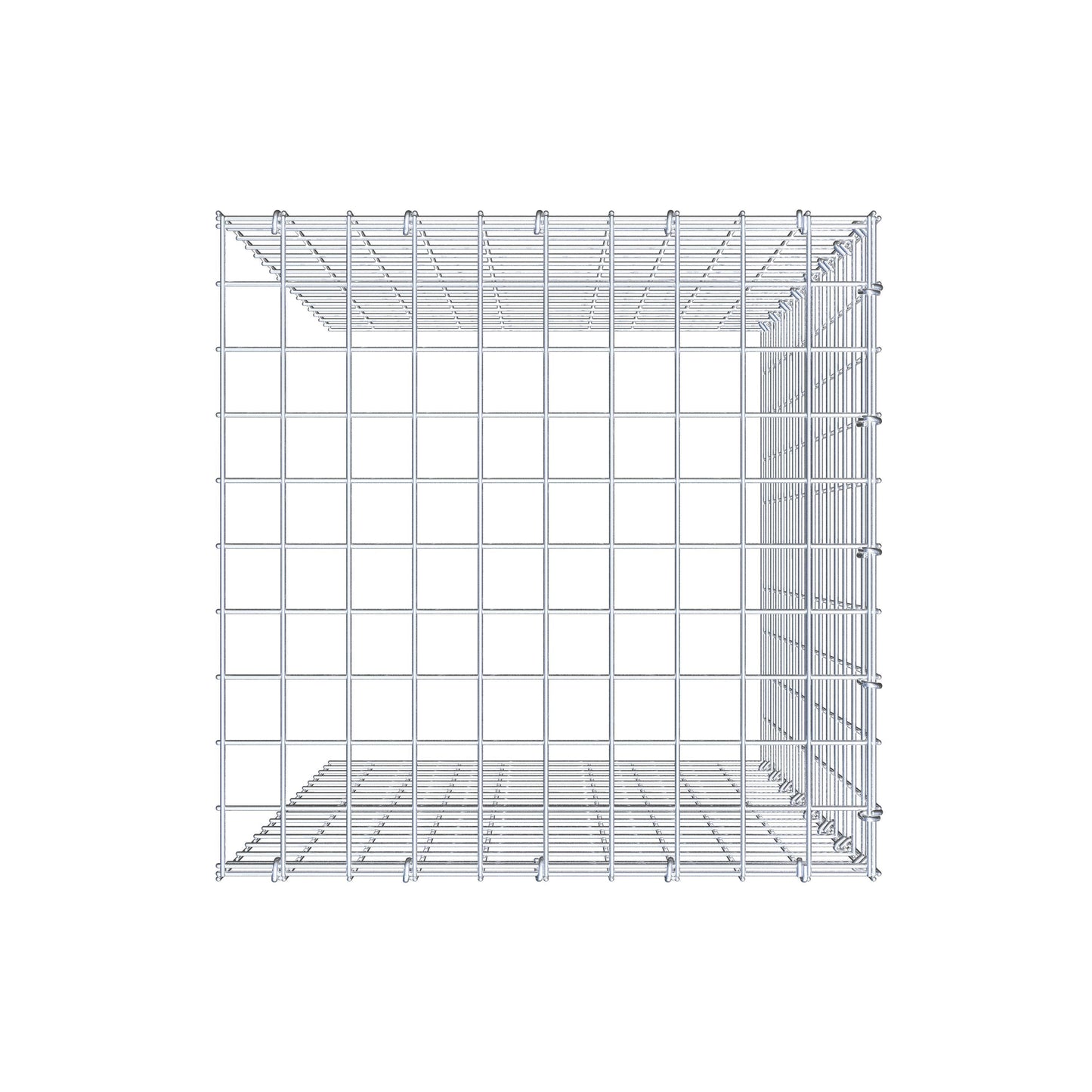 Gabião Tipo 4 80 cm x 50 cm x 50 cm (C x A x P), malhagem 5 cm x 5 cm, anel C