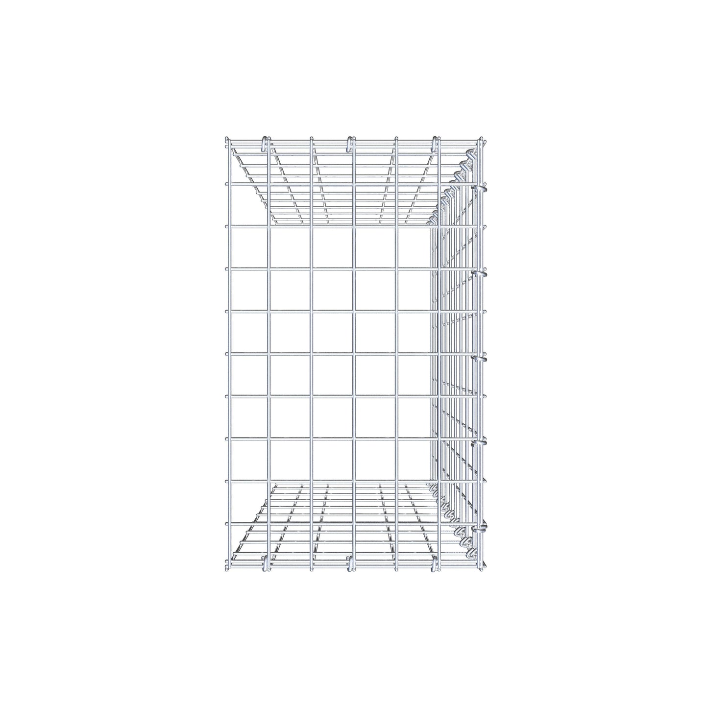 Gabião Tipo 4 100 cm x 30 cm x 50 cm (C x A x P), malhagem 5 cm x 10 cm, anel C