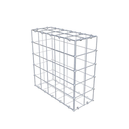 Gabião 50 cm x 50 cm x 20 cm (C x A x P), malhagem 10 x 10 cm, anel espiral