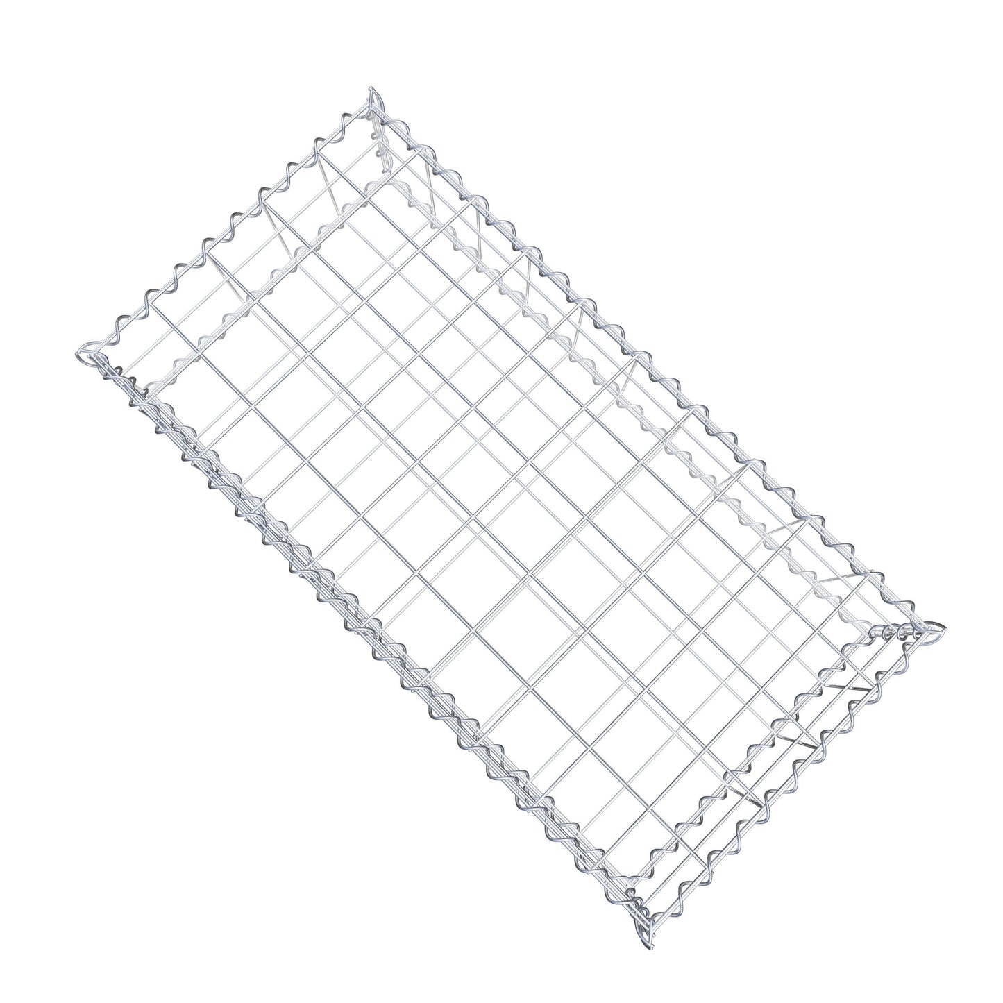 Gabião 100 cm x 20 cm x 50 cm (C x A x P), malhagem 10 cm x 10 cm, espiral