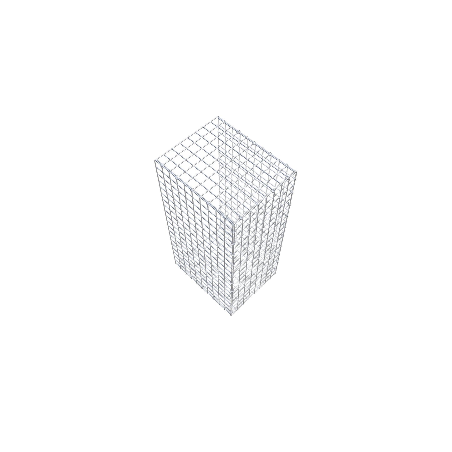 Mounted gabion type 2 100 cm x 50 cm x 40 cm (L x H x D), mesh size 5 cm x 5 cm, C-ring