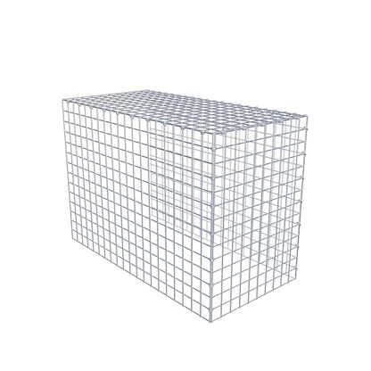Monteret gabion type 4 100 cm x 70 cm x 50 cm (L x H x D), maskestørrelse 5 cm x 5 cm, C-ring