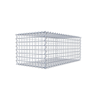 Schanskorf 100 cm x 40 cm x 50 cm (L x H x D), maaswijdte 5 cm x 5 cm, spiraalvormig