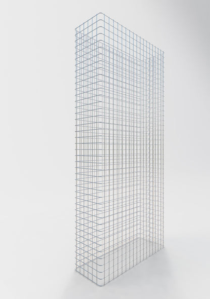 Gabionenzaun Länge 92 cm, Höhe 200 cm, Tiefe 32 cm, Maschenweite 5 x 5 cm