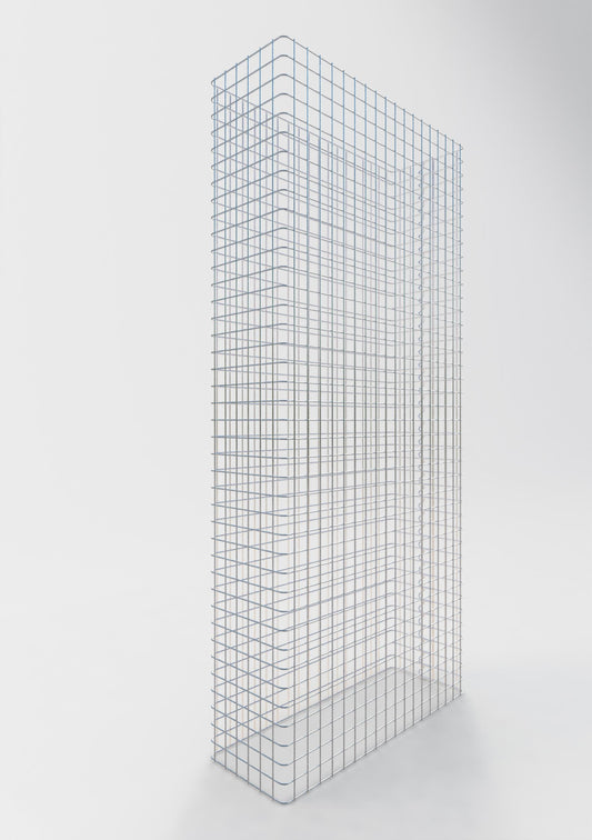 Recinzione in gabbioni lunghezza 92 cm, altezza 200 cm, profondità 32 cm, maglia 5 x 5 cm