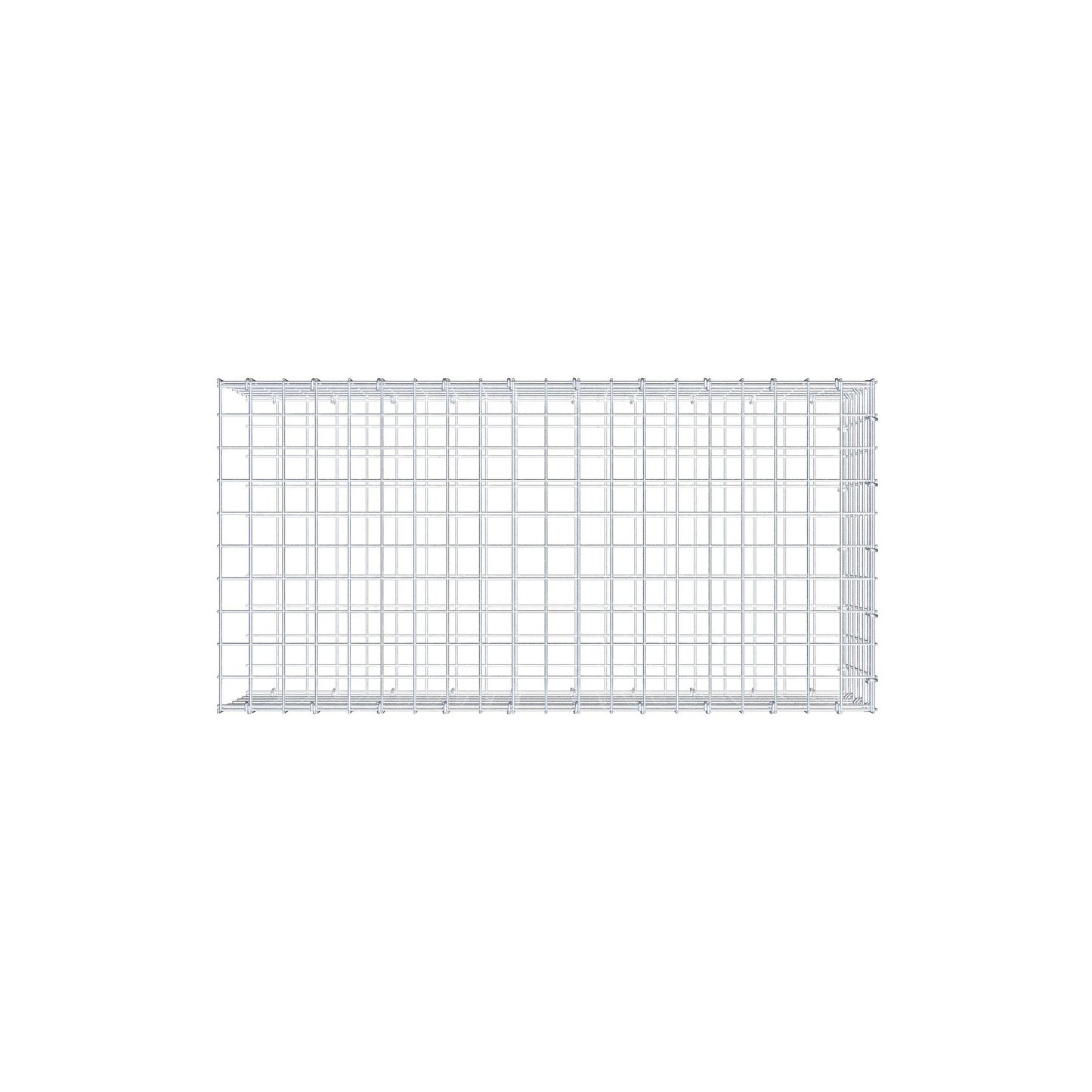 Mounted gabion type 2 100 cm x 30 cm x 50 cm (L x H x D), mesh size 5 cm x 5 cm, C-ring