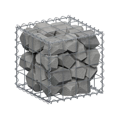 Schanskorf 40 cm x 40 cm x 40 cm (L x H x D), maaswijdte 10 cm x 10 cm, spiraal