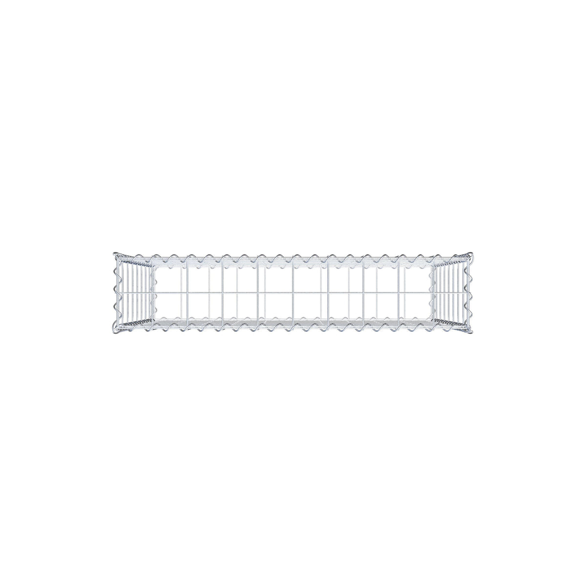 Gabião 100 cm x 80 cm x 20 cm (C x A x P), malhagem 10 cm x 10 cm, espiral