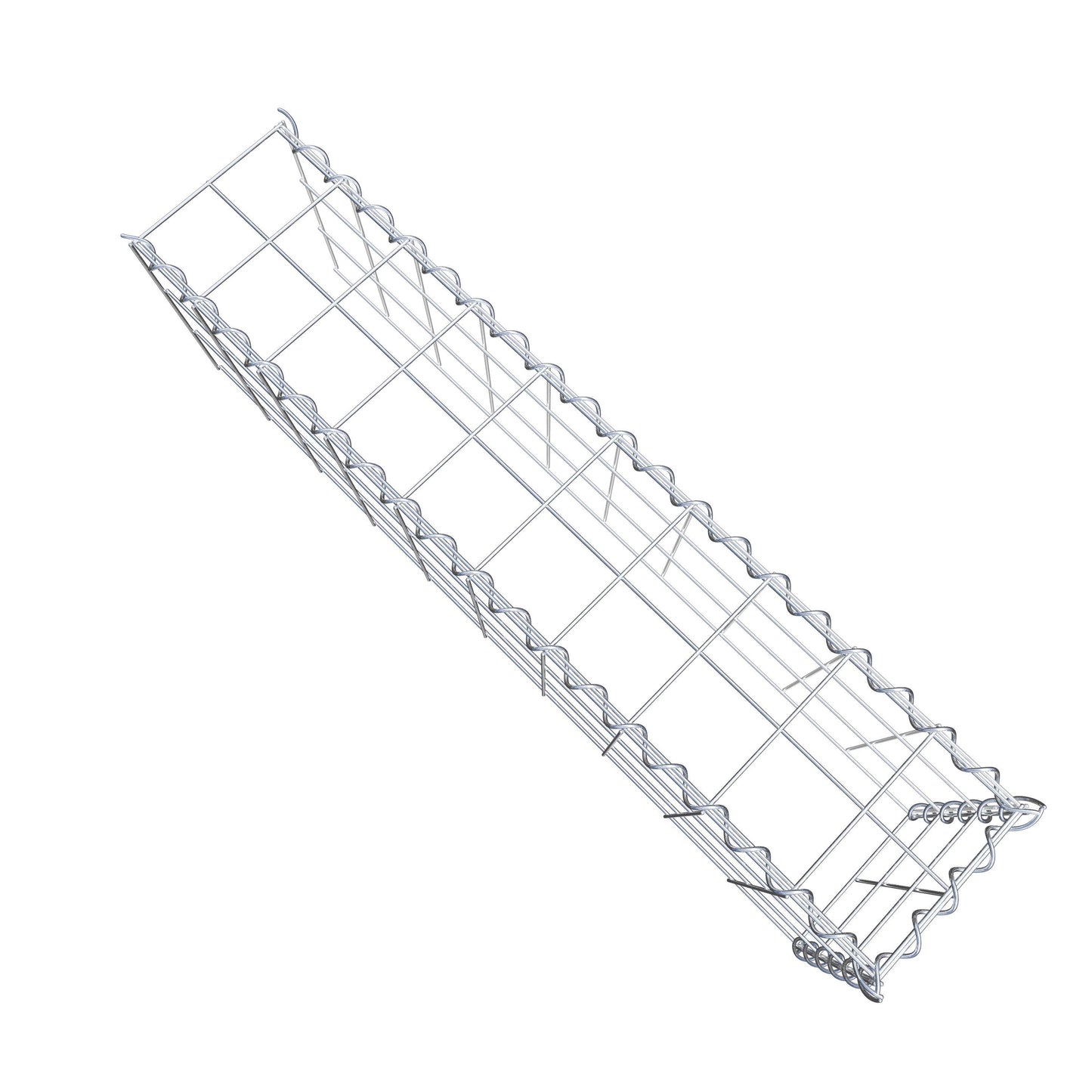 Gabion rapporté type 4 100 cm x 30 cm x 20 cm (L x H x P), mailles 10 cm x 10 cm, spirale