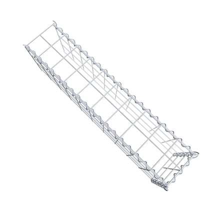 Gabion rapporté type 4 100 cm x 30 cm x 20 cm (L x H x P), mailles 10 cm x 10 cm, spirale