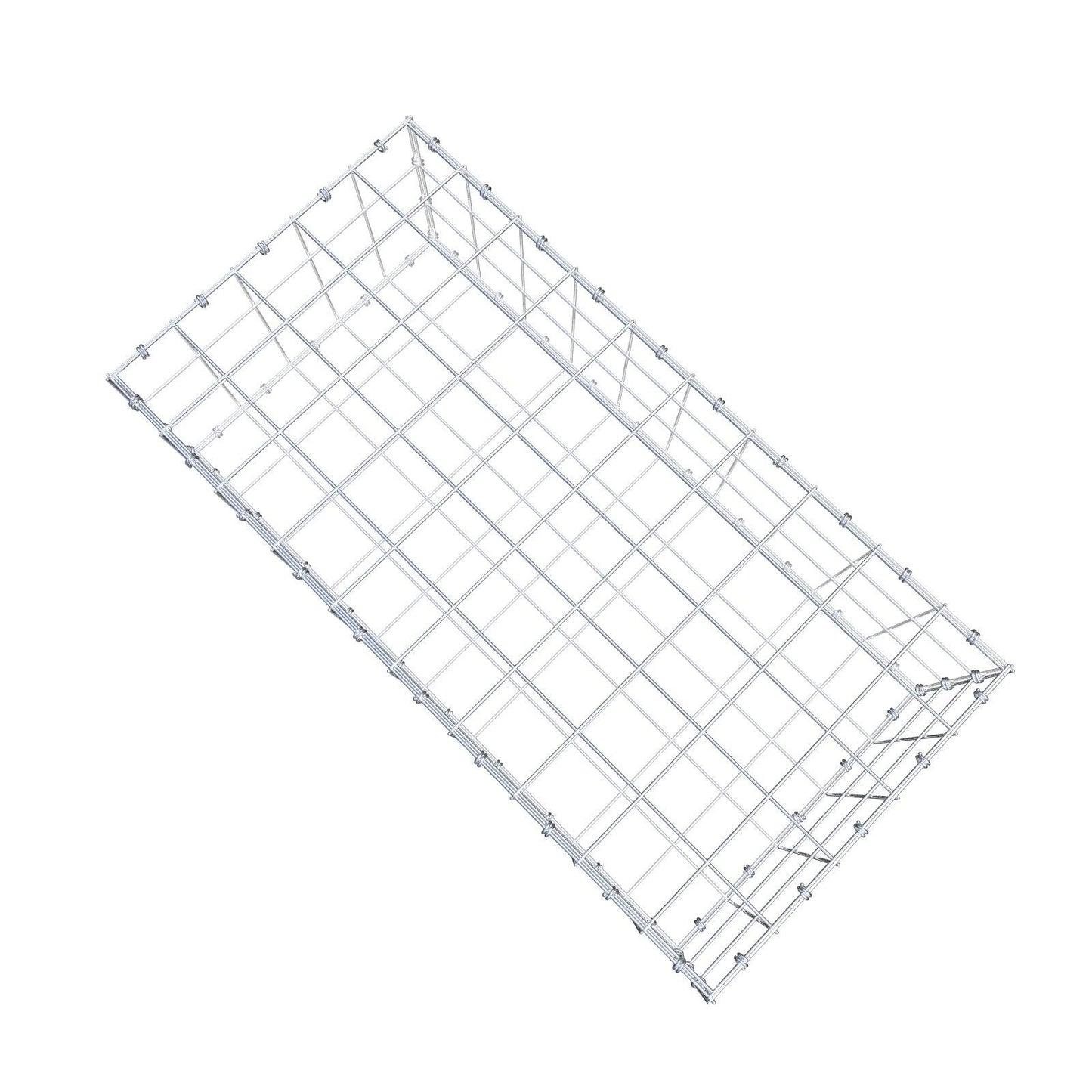 Schanskorf 100 cm x 30 cm x 50 cm (L x H x D), maaswijdte 10 x 10 cm, spiraalring