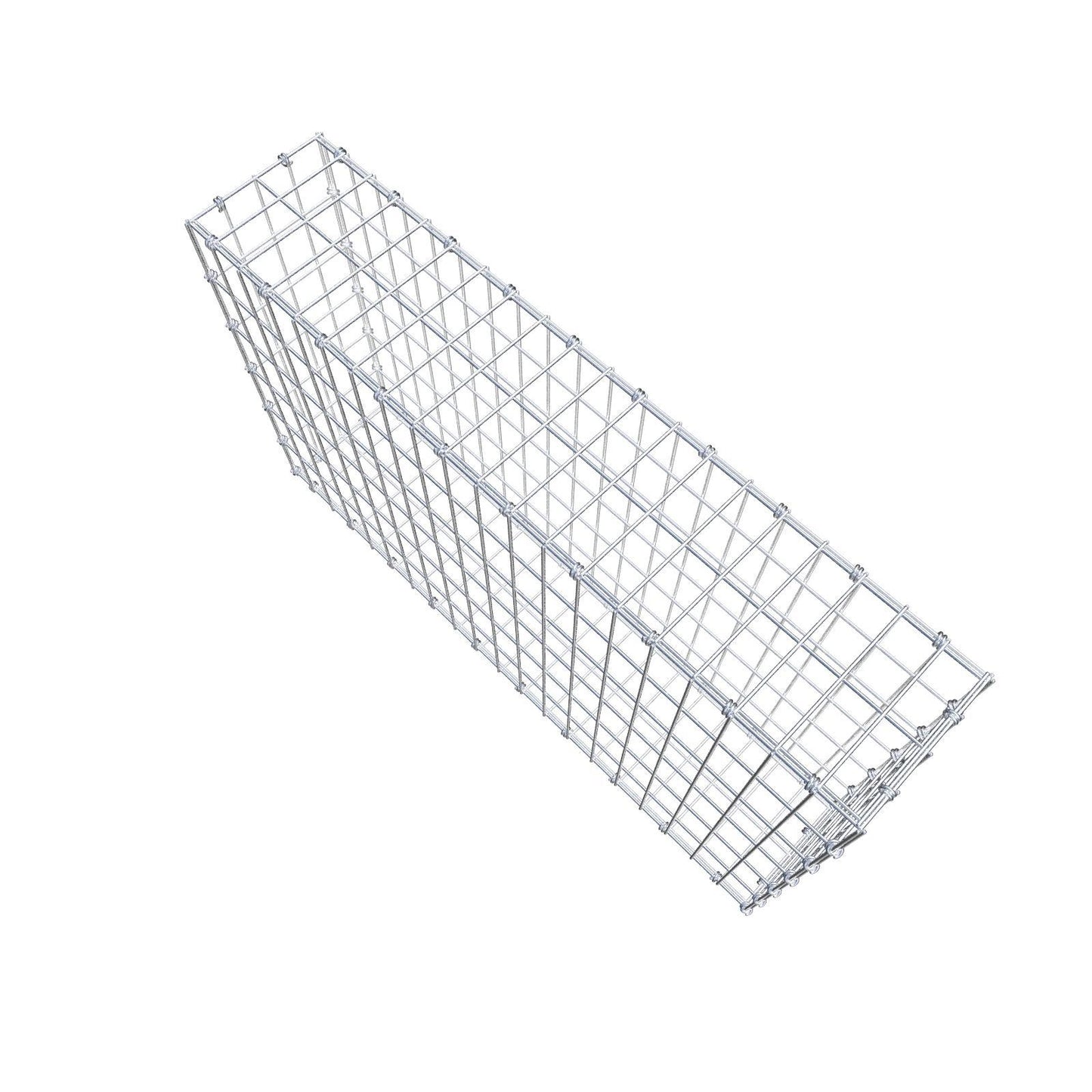 Gabion 100 cm x 60 cm x 20 cm (L x H x P), mailles 5 x 10 cm, anneau en spirale