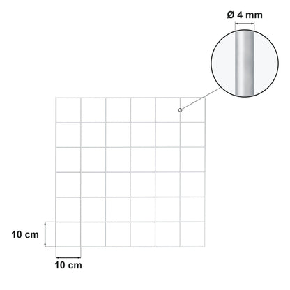 Gabione 80 cm x 40 cm x 30 cm (L x H x T), Maschenweite 10 cm x 10 cm, Spirale