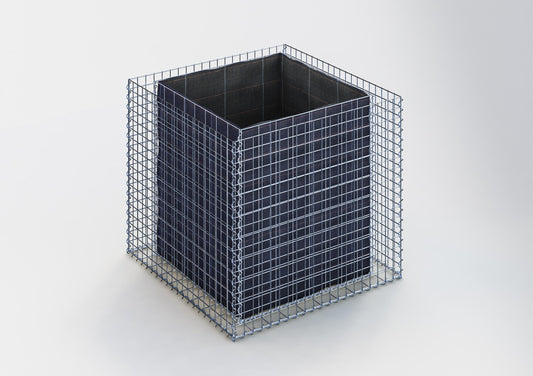 Højbed firkantet 100 cm x 90 cm x 100 cm (L x H x D), maskestørrelse 5 x 5 cm, vægtykkelse 10 cm
