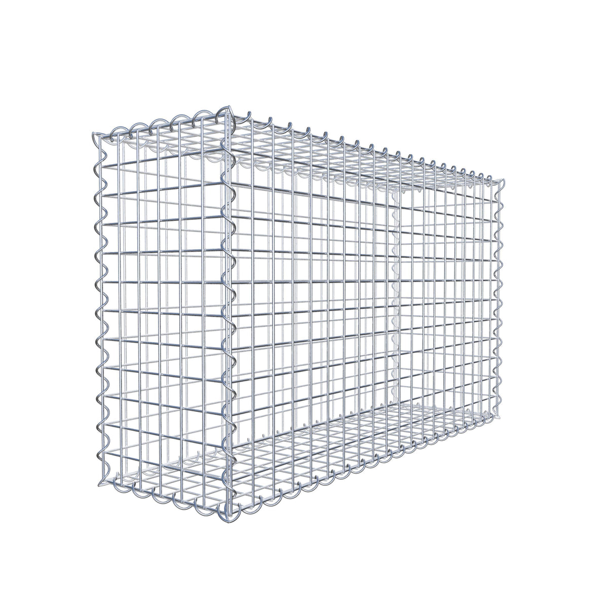 Gabion 100 cm x 60 cm x 30 cm (L x H x D), maskstorlek 5 cm x 5 cm, spiral