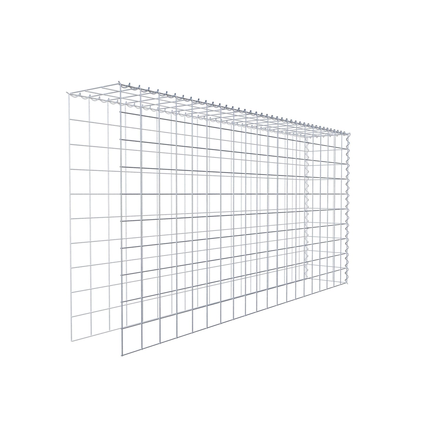 Opvokset gabion type 4 200 cm x 100 cm x 30 cm (L x H x D), maskestørrelse 10 cm x 10 cm, spiral