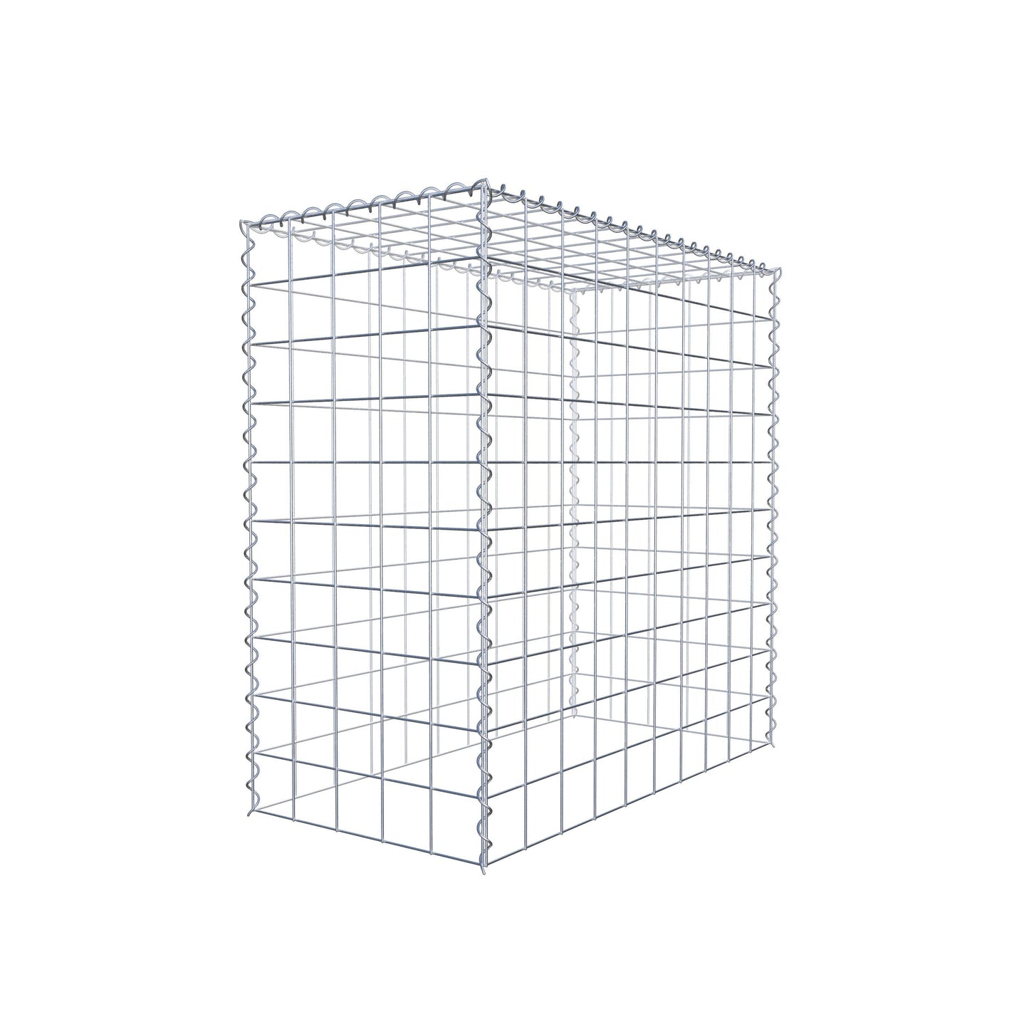Gabion rapporté type 3 100 cm x 100 cm x 50 cm (L x H x P), mailles 10 cm x 10 cm, spirale