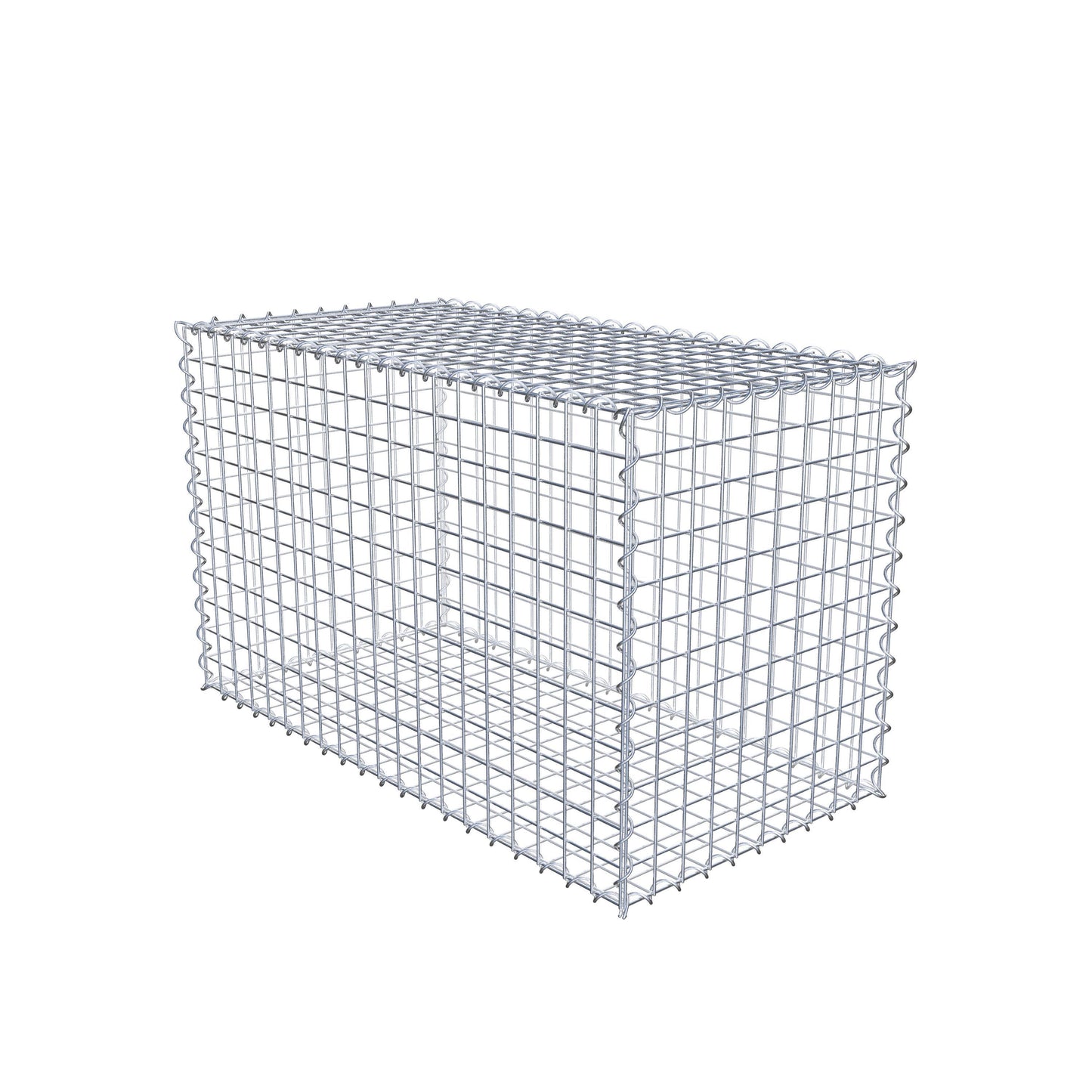Schanskorf 100 cm x 60 cm x 50 cm (L x H x D), maaswijdte 5 cm x 5 cm, spiraalvormig