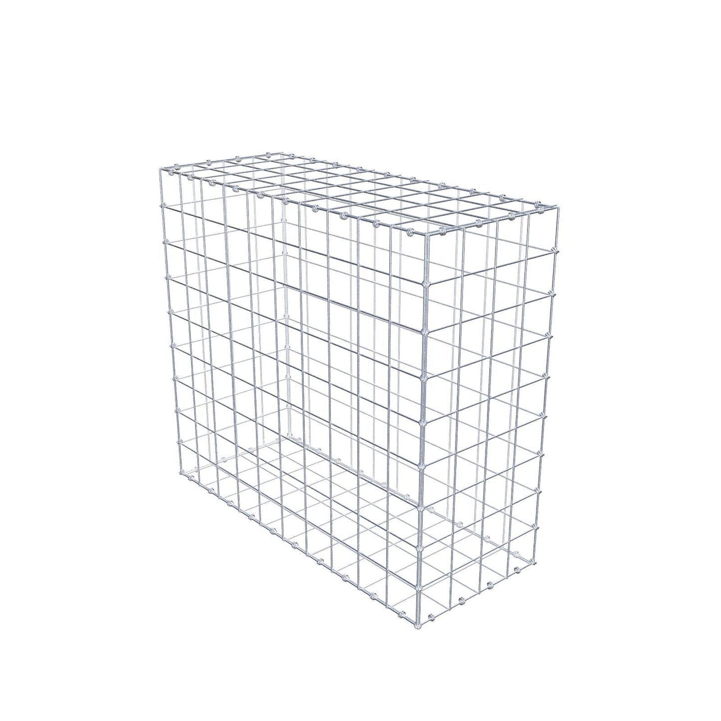 Gabione 100 cm x 90 cm x 40 cm (L x H x T), Maschenweite 10 x 10 cm, Spiralring