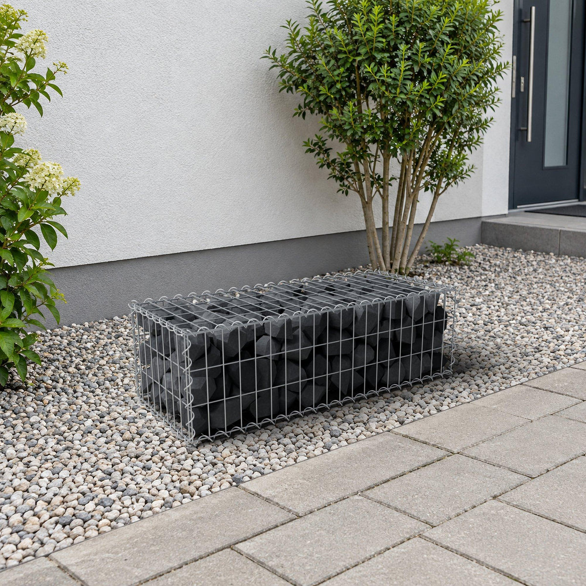 Gabion 100 cm x 30 cm x 40 cm (L x H x D), maskstorlek 5 cm x 10 cm, spiral