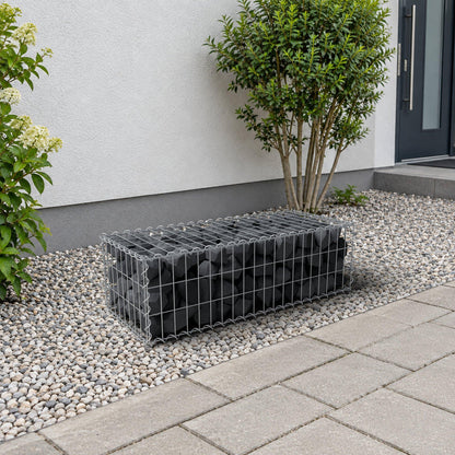 Gabion 100 cm x 30 cm x 40 cm (L x H x D), maskstorlek 5 cm x 10 cm, spiral
