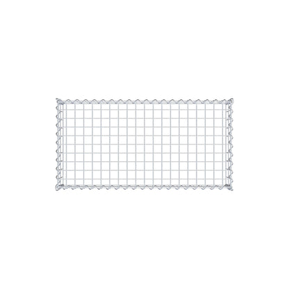 Gabion rapporté type 3 100 cm x 20 cm x 50 cm (L x H x P), mailles 5 cm x 10 cm, spirale