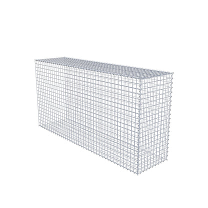 Opvokset gabion type 2 200 cm x 100 cm x 50 cm (L x H x D), maskestørrelse 5 cm x 5 cm, spiral