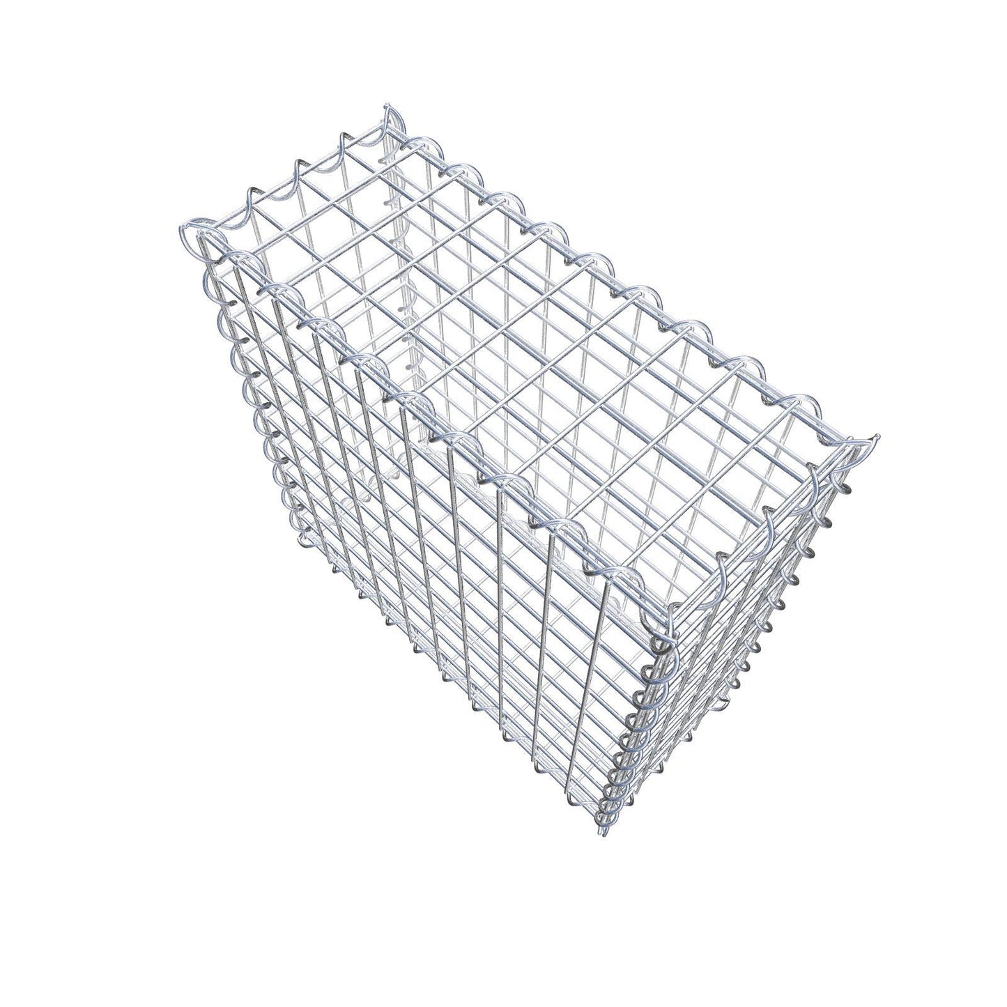 Gabbione 50 cm x 50 cm x 20 cm (L x H x P), maglia 5 cm x 5 cm, spirale