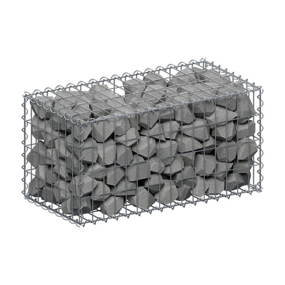 Gabione 80 cm x 40 cm x 40 cm (L x H x T), Maschenweite 5 cm x 10 cm, Spirale