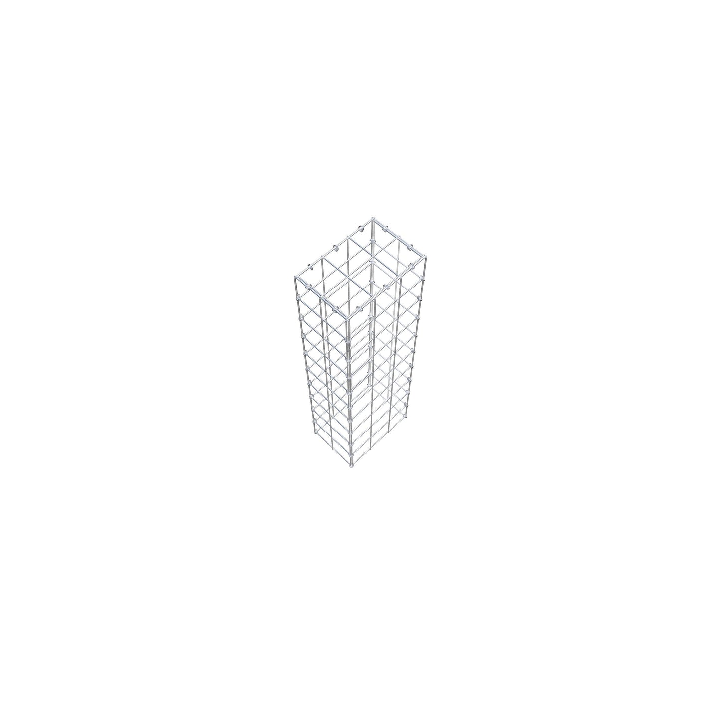 Typ 3 påbyggnadsgabion 100 cm x 20 cm x 30 cm (L x H x D), maskstorlek 10 cm x 10 cm, C-ring