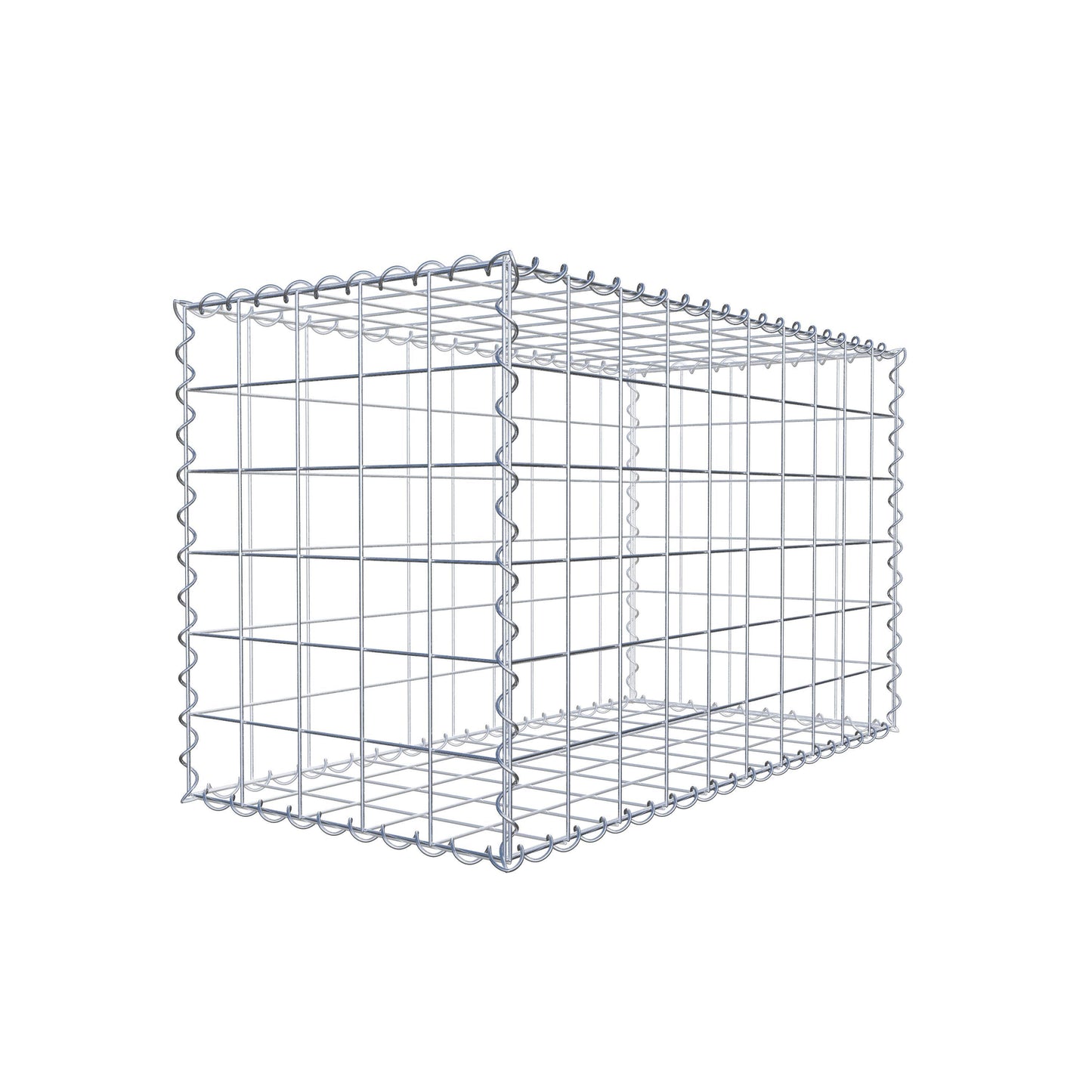 Gabion 100 cm x 60 cm x 50 cm (L x H x D), maskestørrelse 10 cm x 10 cm, spiral