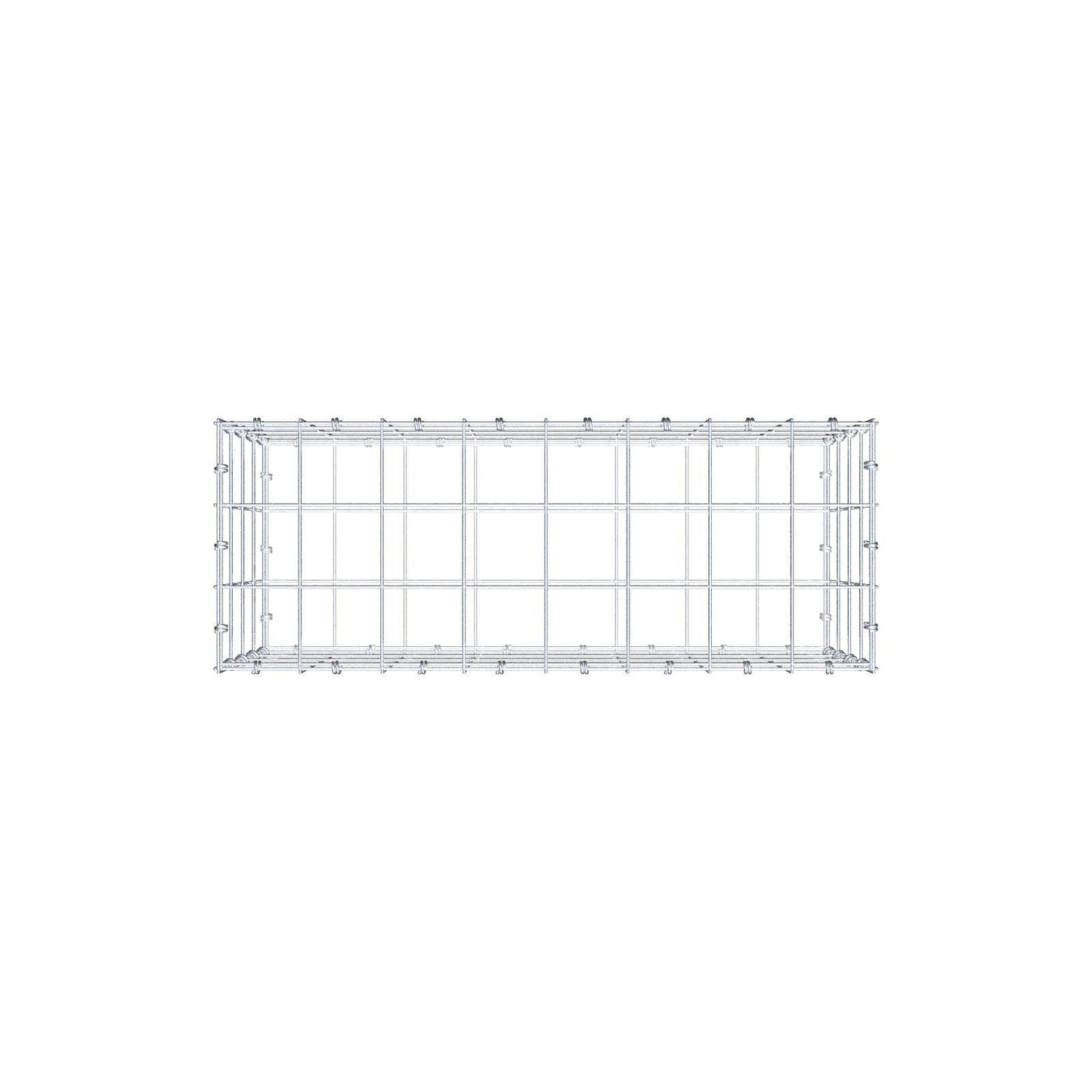 Gabbione 80 cm x 40 cm x 30 cm (L x H x P), maglia 10 x 10 cm, anello a spirale