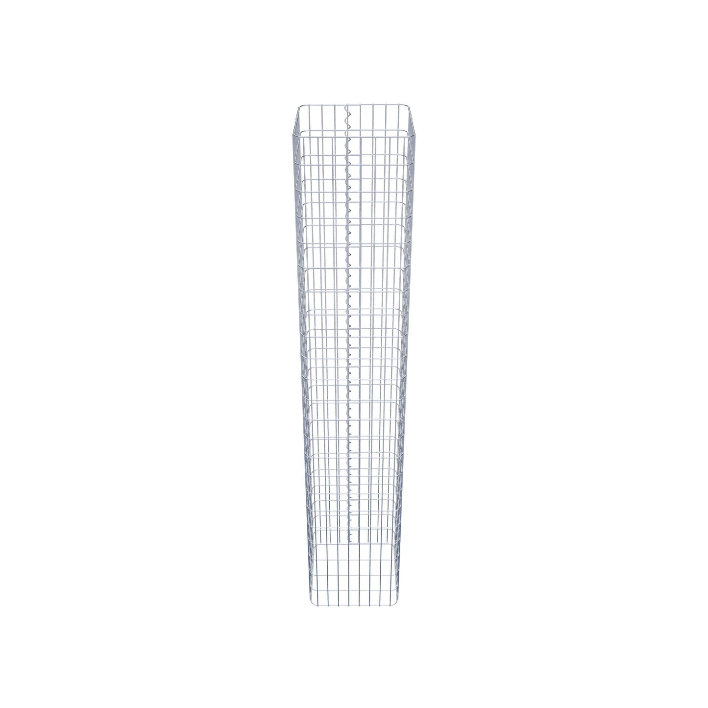 Columna de gaviones angular 42 cm x 42 cm, 230 cm de altura, MW 5 cm x 10 cm